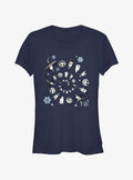 spooky holiday Boogie's Boys Winter Swirl Girls T-Shirt