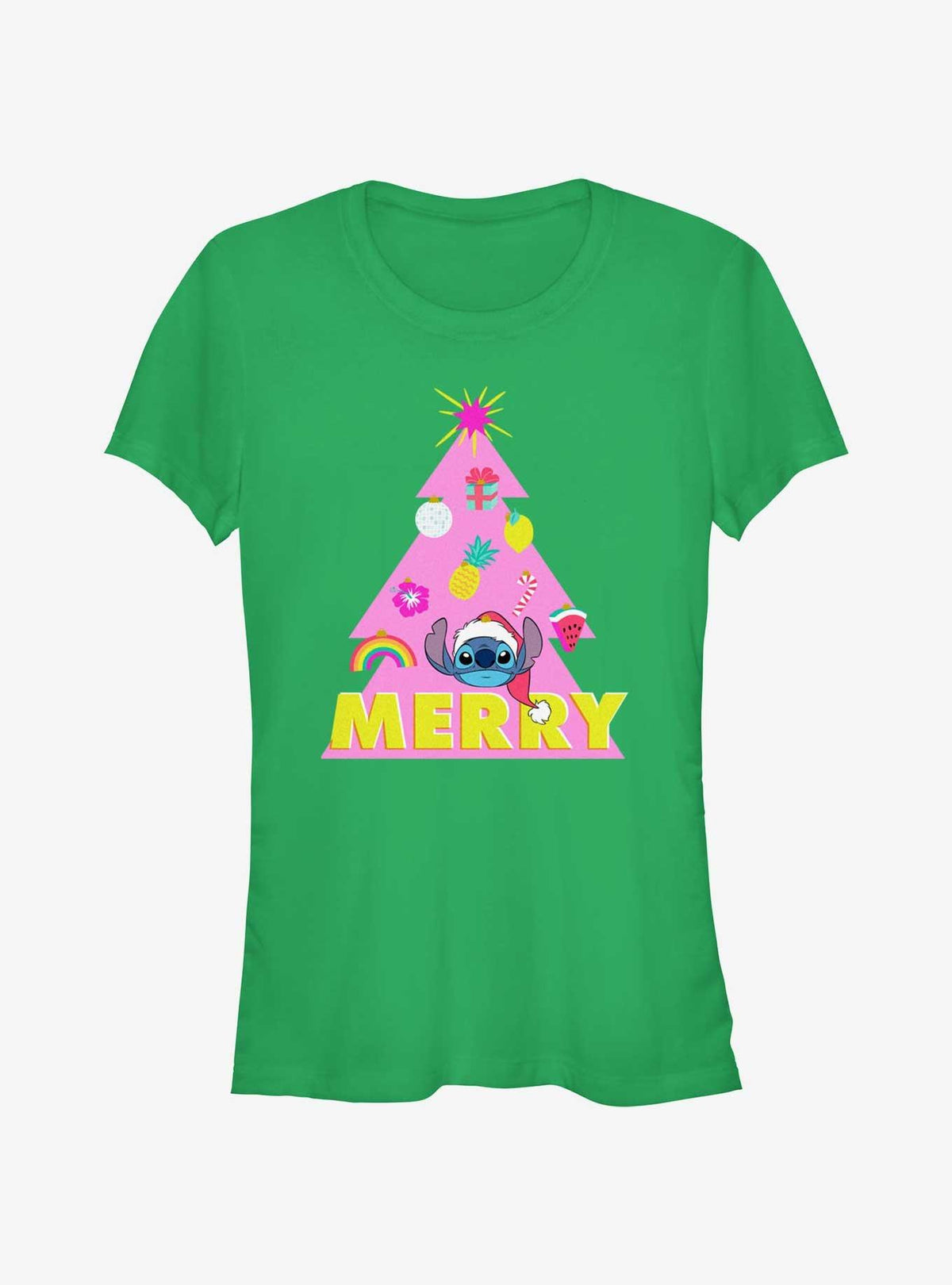 island alien duo Merry Christmas Tree Girls T-Shirt 2