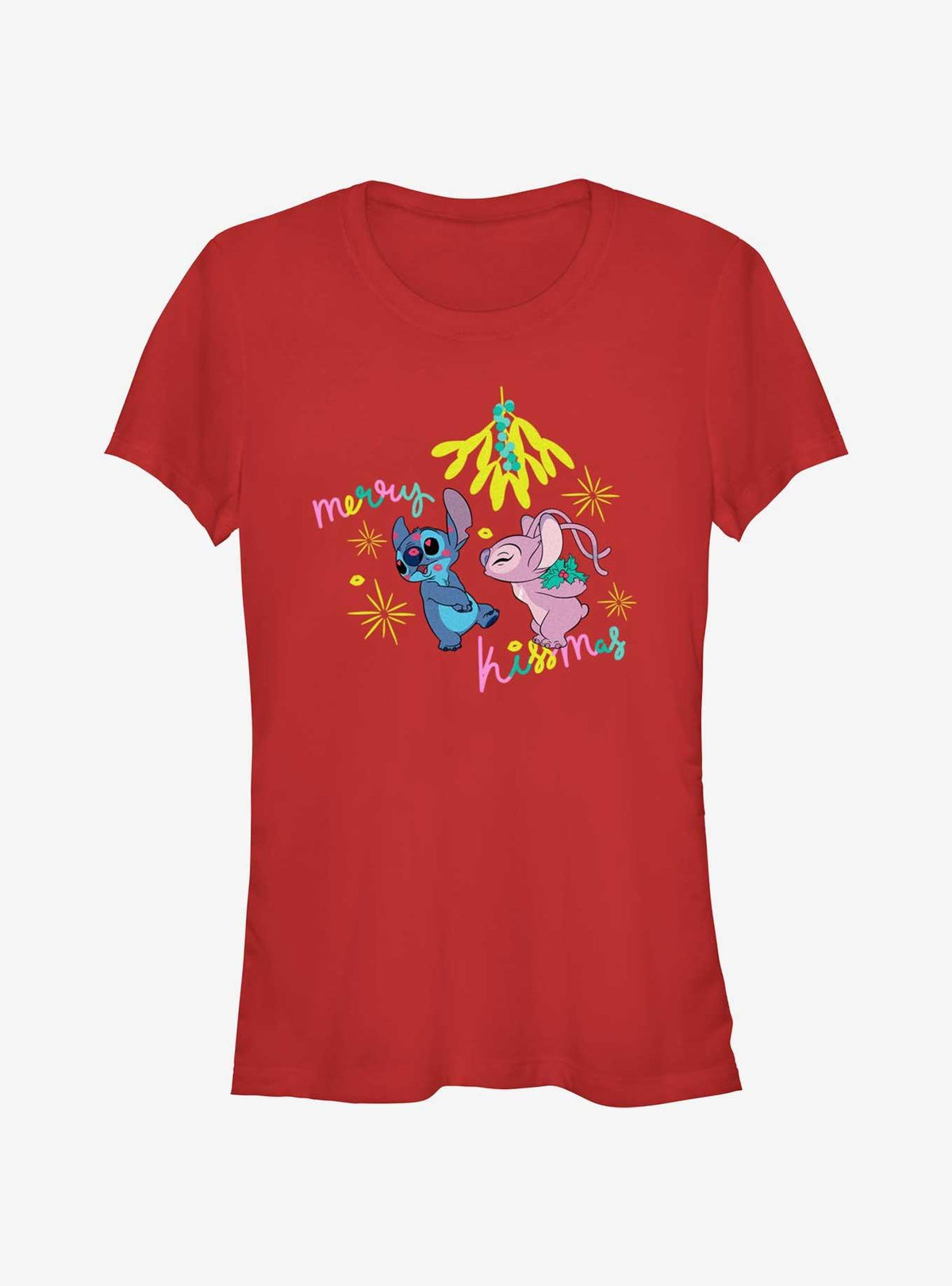 island alien duo Merry Kissmas Mistletoe Girls T-Shirt