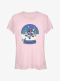 island alien duo Winter Wonderland Snowglobe Girls T-Shirt