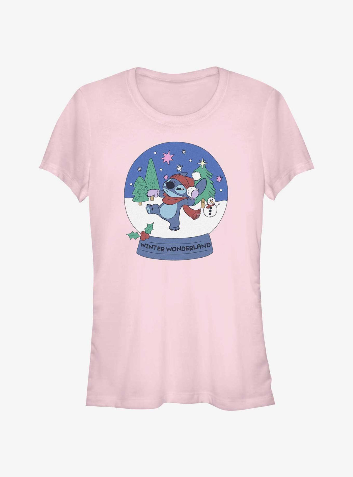 island alien duo Winter Wonderland Snowglobe Girls T-Shirt