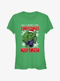 The Hulk Christmas Hulk Smash Girls T-Shirt