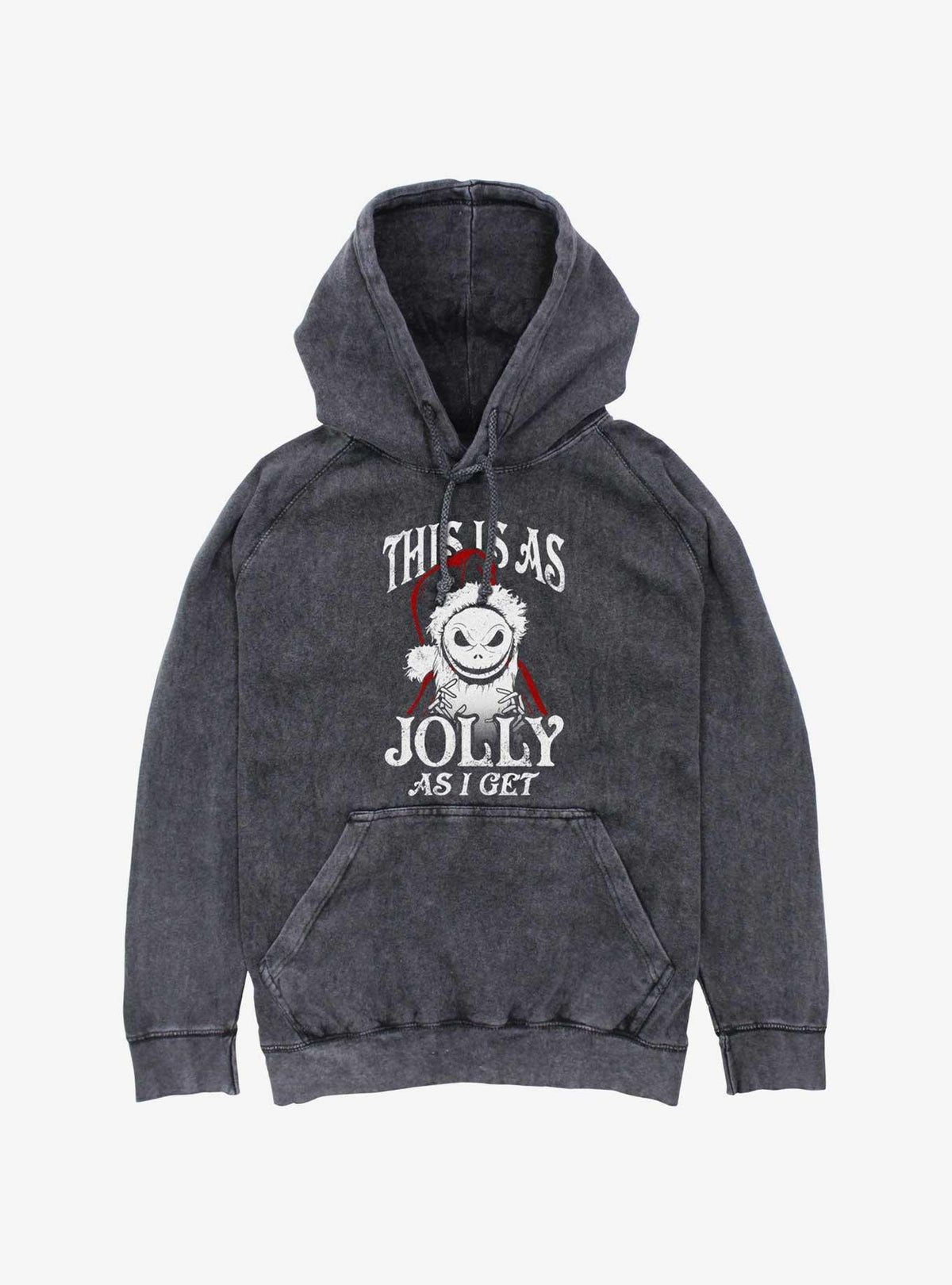 Nightmare Before Christmas Jolly Santa Jack Mineral Wash Hoodie