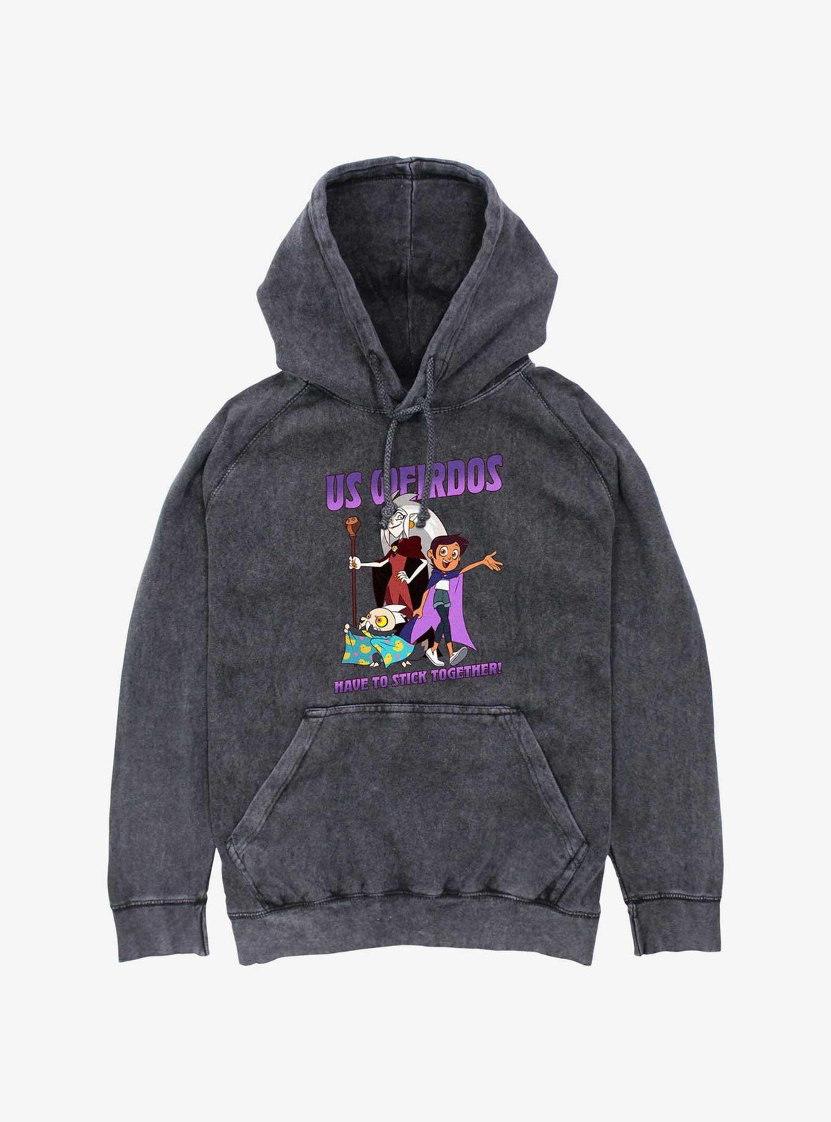The Owl House Weirdos Stick Together Mineral Wash Hoodie