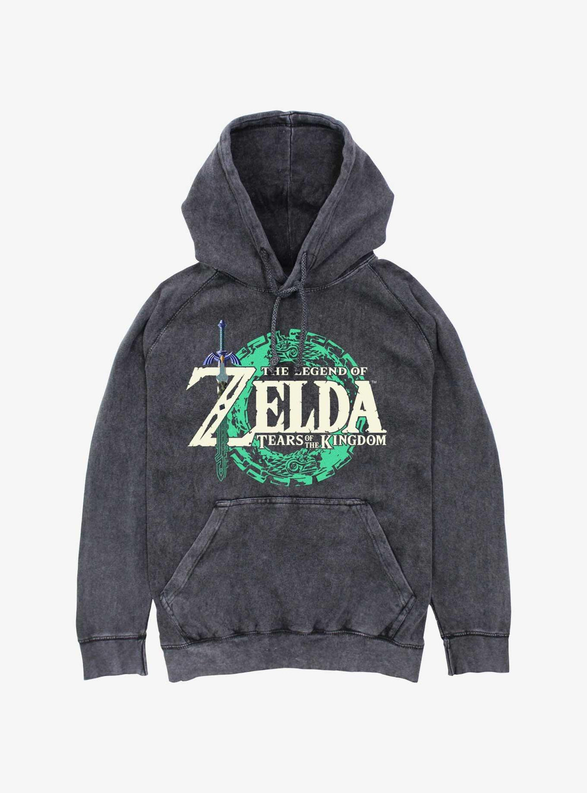 The Legend Of fantasy adventure Tears Of The Kingdom Logo Mineral Wash Hoodie