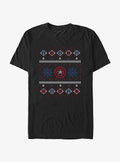 Captain America Snowflakes Ugly Christmas T-Shirt