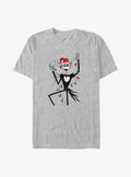 spooky holiday Santa Jack Christmas Lights Big Tall T-Shirt