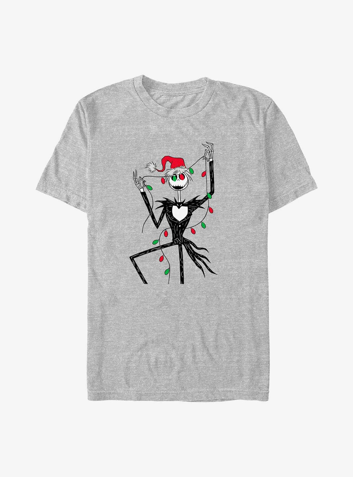 spooky holiday Santa Jack Christmas Lights Big Tall T-Shirt