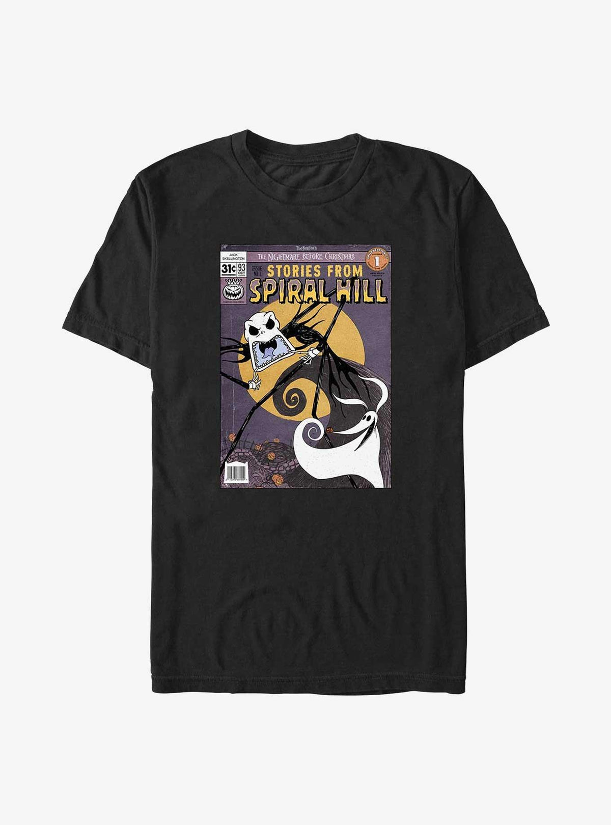 spooky holiday Spiral Hill Comic Jack and Zero Big Tall T-Shirt