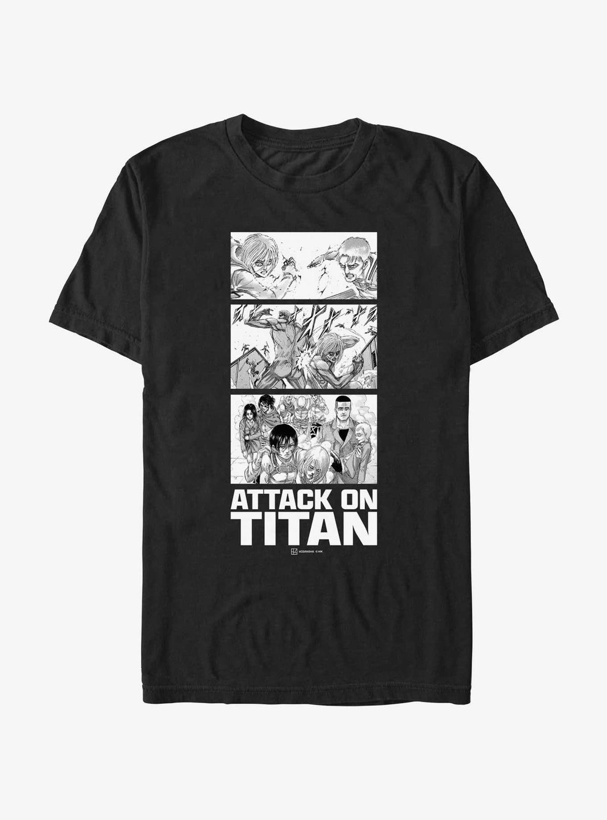 dark fantasy anime Annie vs Reiner Panels T-Shirt