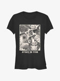 dark fantasy anime Titan Collage Girls T-Shirt