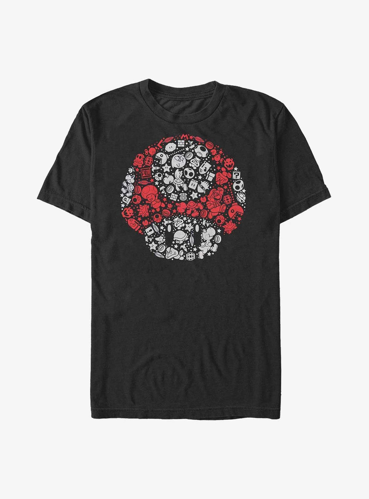 Nintendo retro platform gamer Mushroom Pieced Together Extra Soft T-Shirt