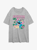 island alien duo Aloha cute blue alien Girls Oversized T-Shirt 2