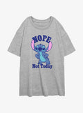 island alien duo Nope Not Today Girls Oversized T-Shirt