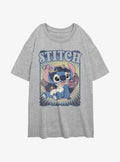 island alien duo Groovy cute blue alien Girls Oversized T-Shirt