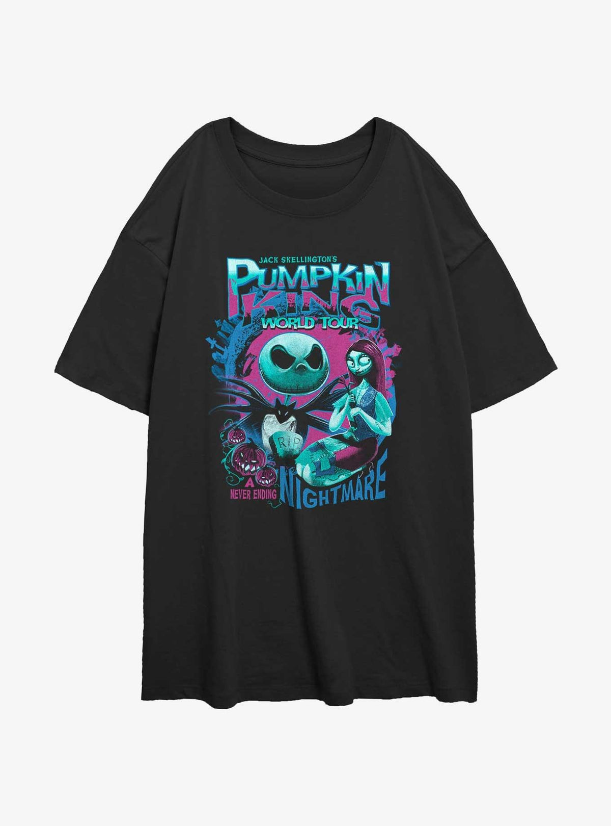 spooky holiday Nightmare Tour Girls Oversized T-Shirt