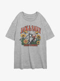 spooky holiday Jack Sally Always Forever Girls Oversized T-Shirt