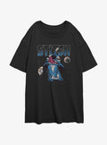 island alien duo cute blue alien Planets Girls Oversized T-Shirt
