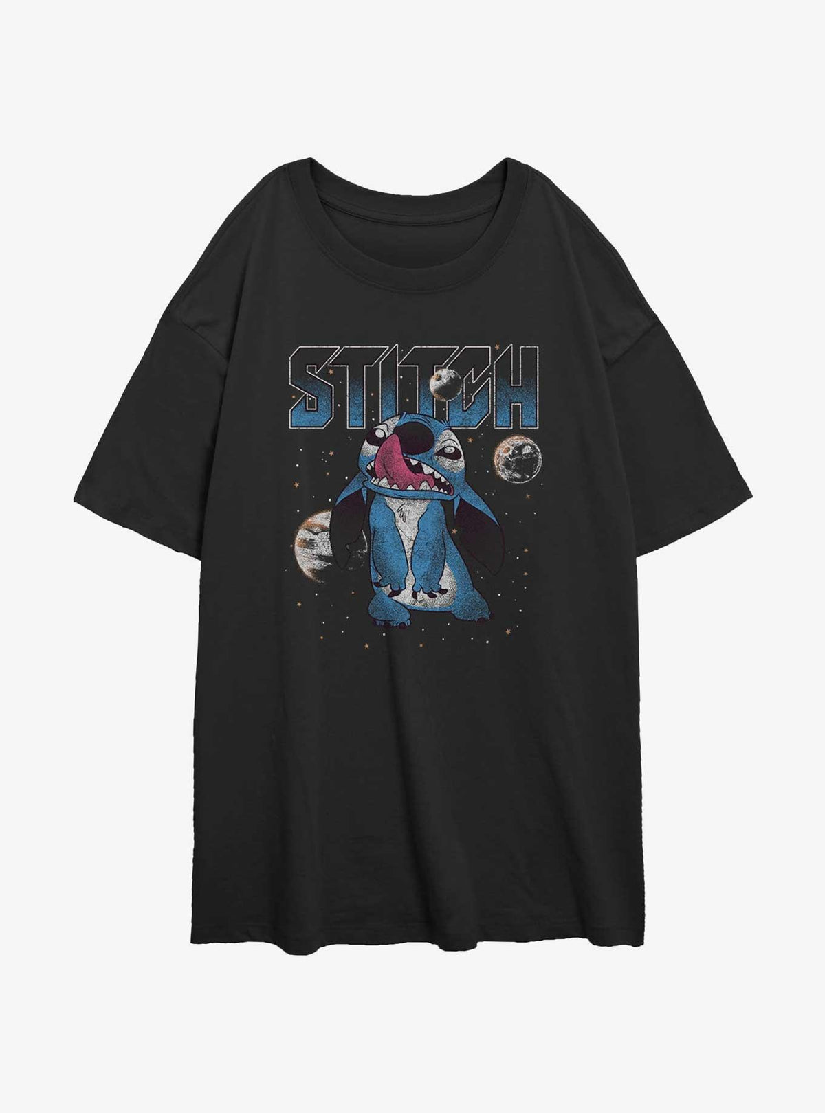 island alien duo cute blue alien Planets Girls Oversized T-Shirt