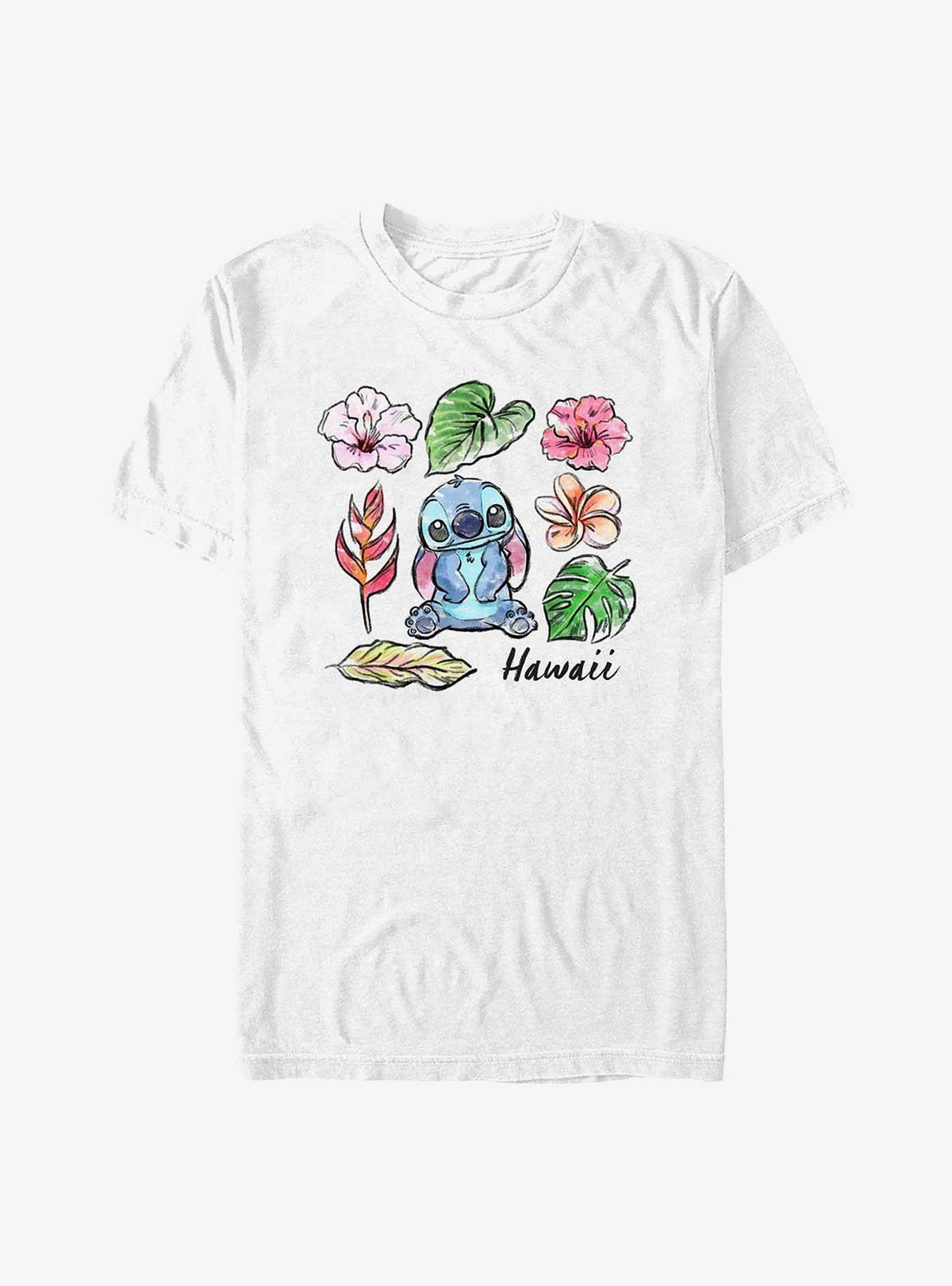 island alien duo cute blue alien Watercolor Plants T-Shirt
