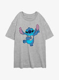 island alien duo Ohana Heart Girls Oversized T-Shirt