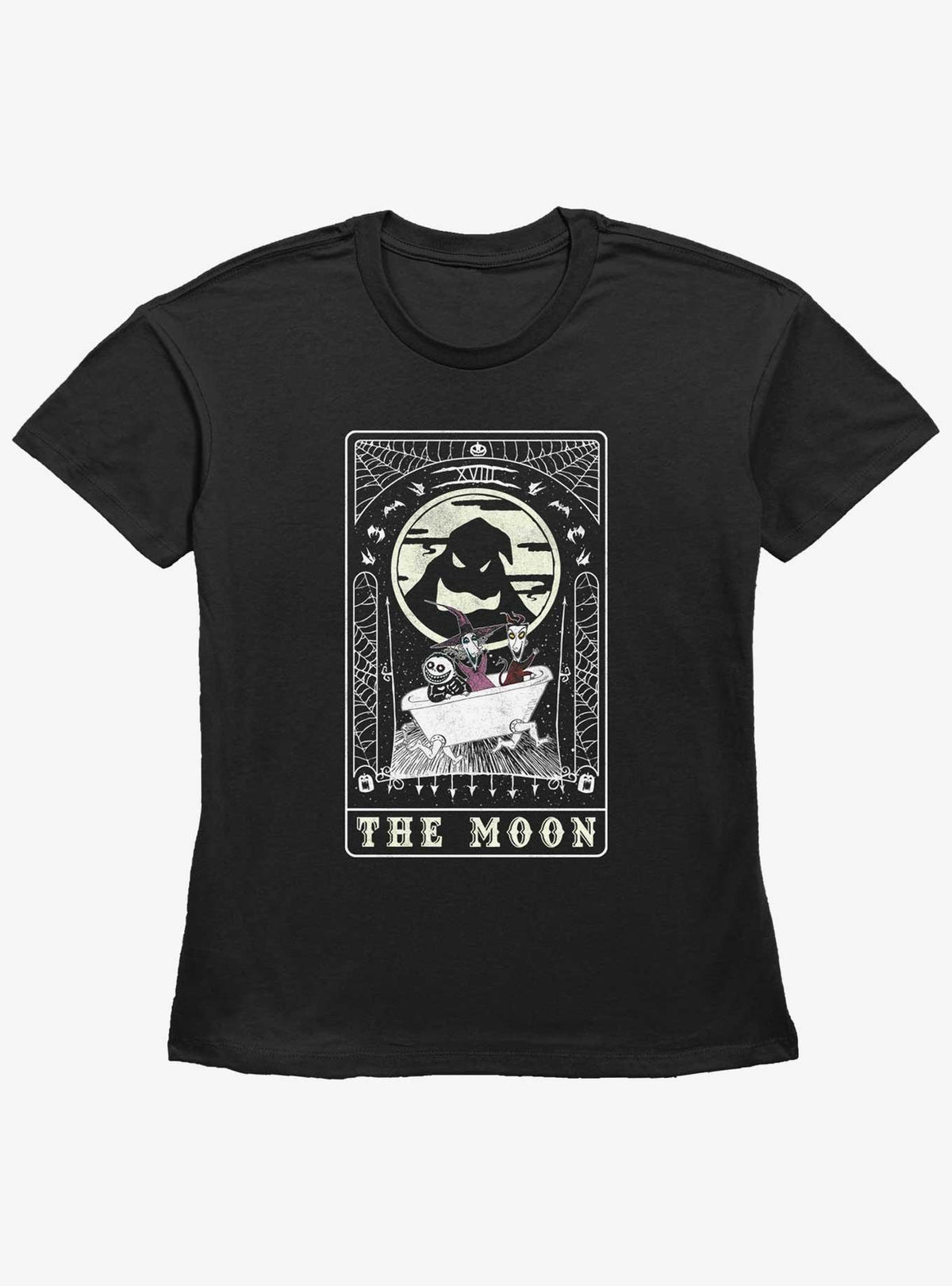 spooky holiday Oogie Boogie The Moon Tarot Card Girls Straight Fit T-Shirt