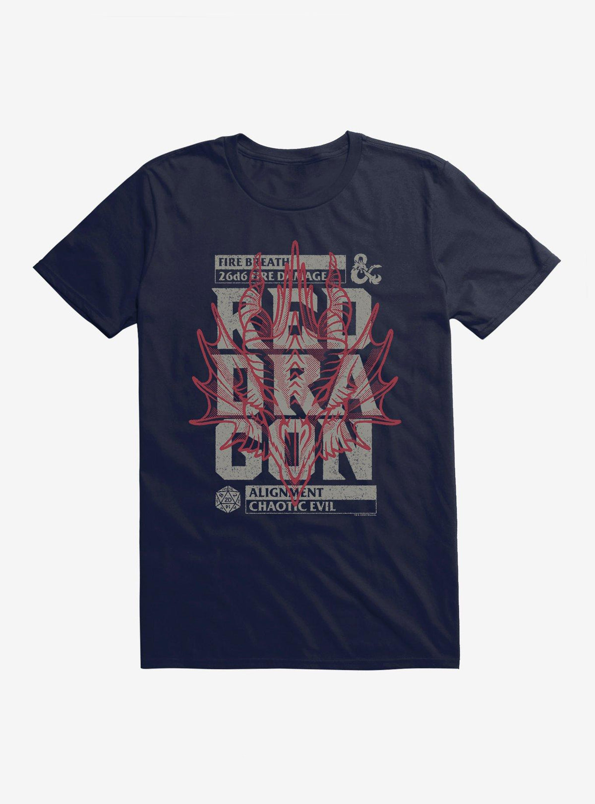 Dungeons Dragons Red Dragon Stamp T-Shirt