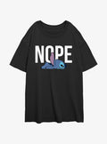 island alien duo Nope cute blue alien Girls Oversized T-Shirt