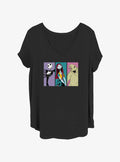spooky holiday Jack Sally Oogie Boxes Girls T-Shirt Plus Size