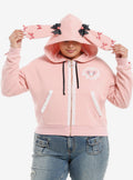 My Melody Lace Ribbon Girls Crop Hoodie Plus Size
