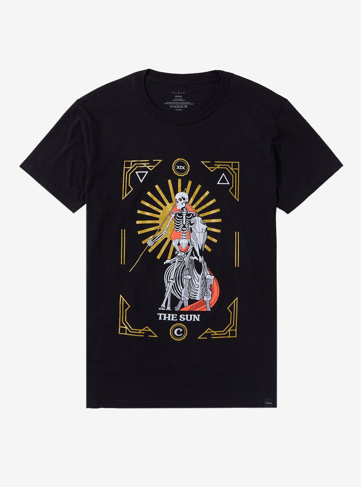 Cloak Tarot Sun Glitter T-Shirt | Premium Unisex T-Shirt, Trending Graphic Tee