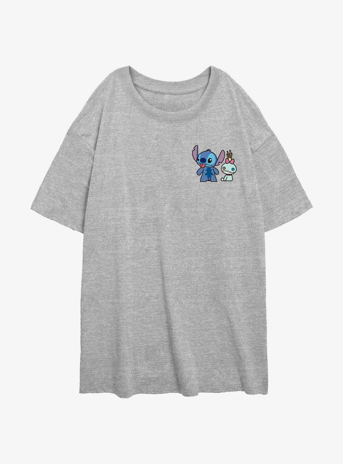 island alien duo And Lilttle Scrump Pocket Girls Oversized T-Shirt