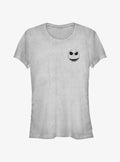 spooky holiday Jack Face Outline Pocket Girls T-Shirt