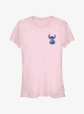 island alien duo Happy cute blue alien Pocket Girls T-Shirt