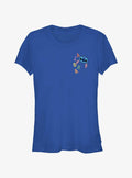 island alien duo Colorful Aloha Pocket Girls T-Shirt