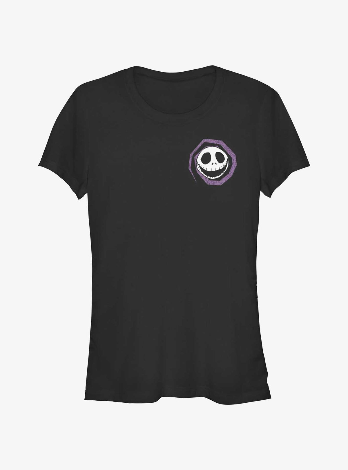 spooky holiday Jack's Head Spiral Pocket Girls T-Shirt