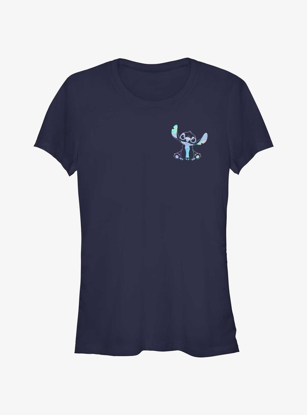 island alien duo Holographic cute blue alien Pocket Girls T-Shirt