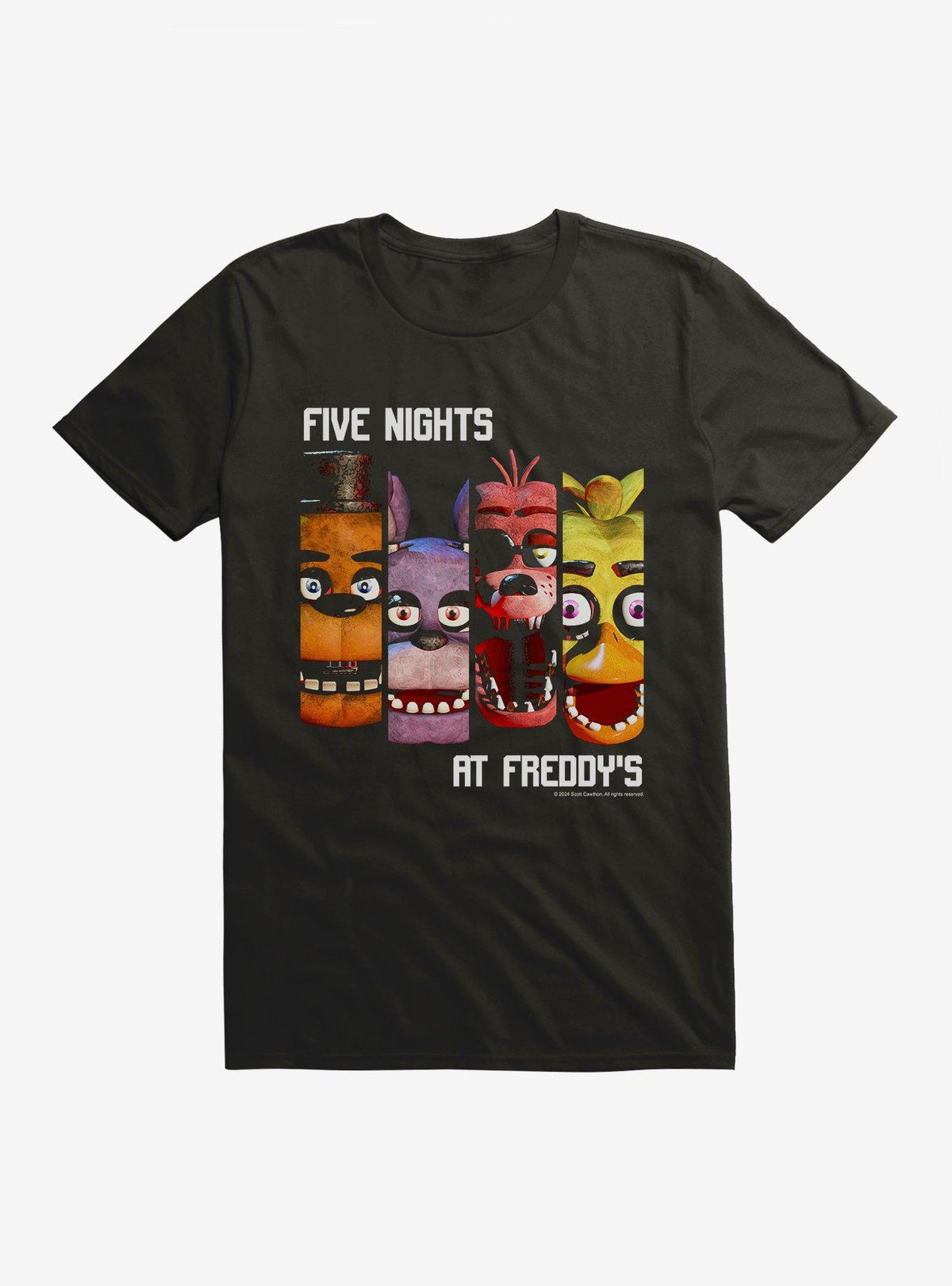 animatronic horror Character Panels T-Shirt