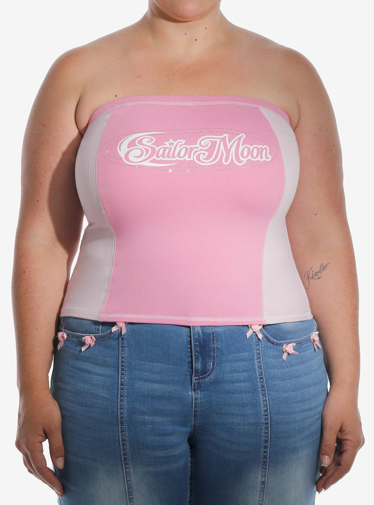 Pretty Guardian Sailor Moon Rhinestone Girls Tube Top Plus Size