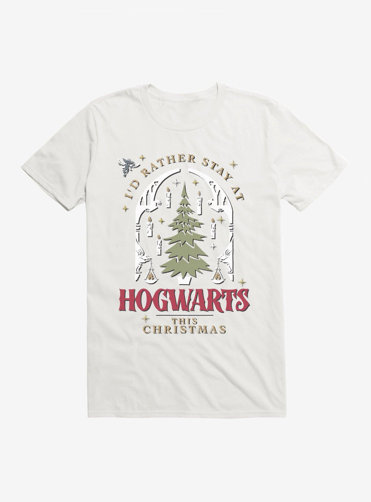 wizard school Rather Stay At Hogwarts This Christmas T-Shirt 3