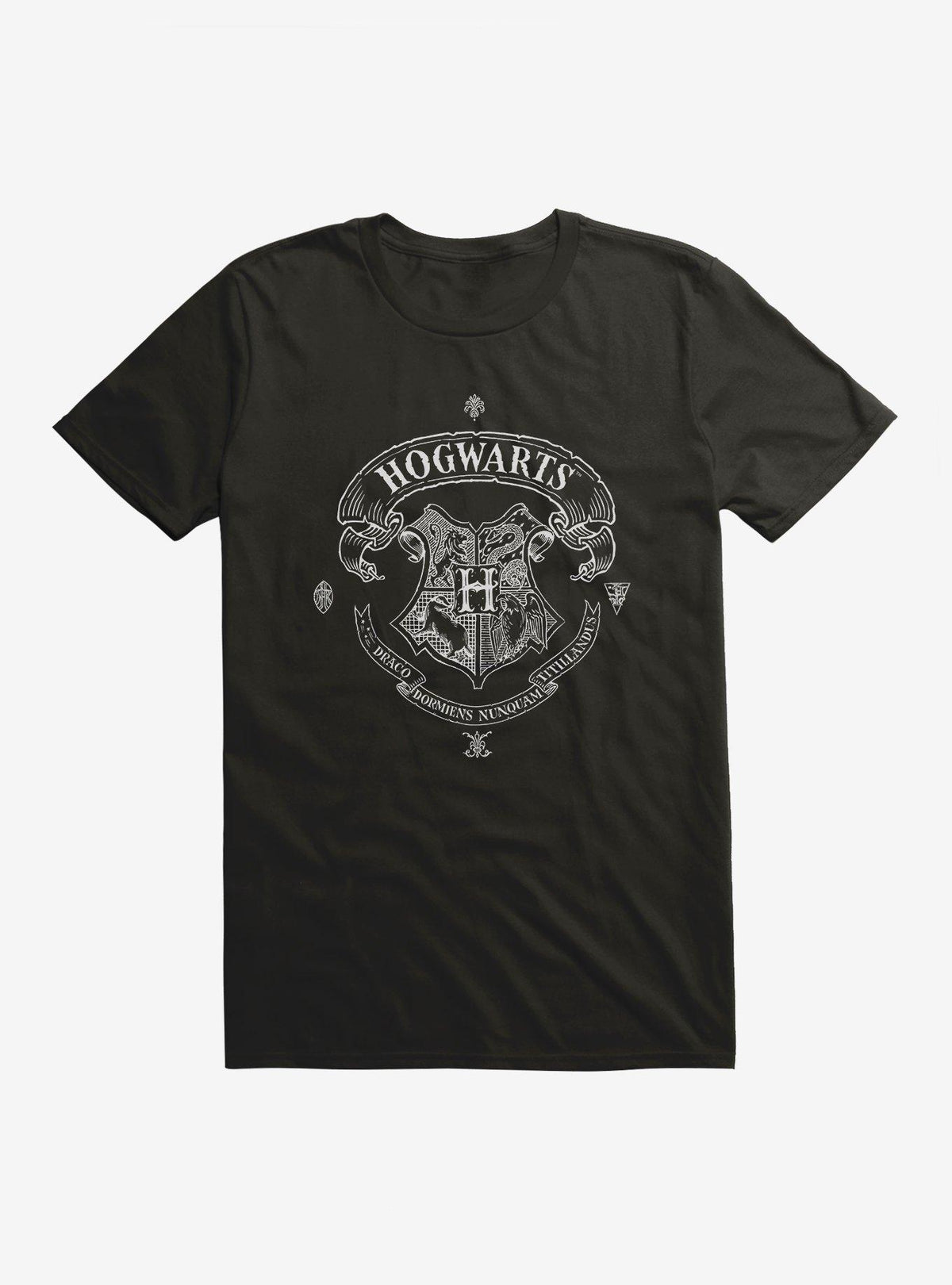 wizard school Hogwarts Shield Outline T-Shirt