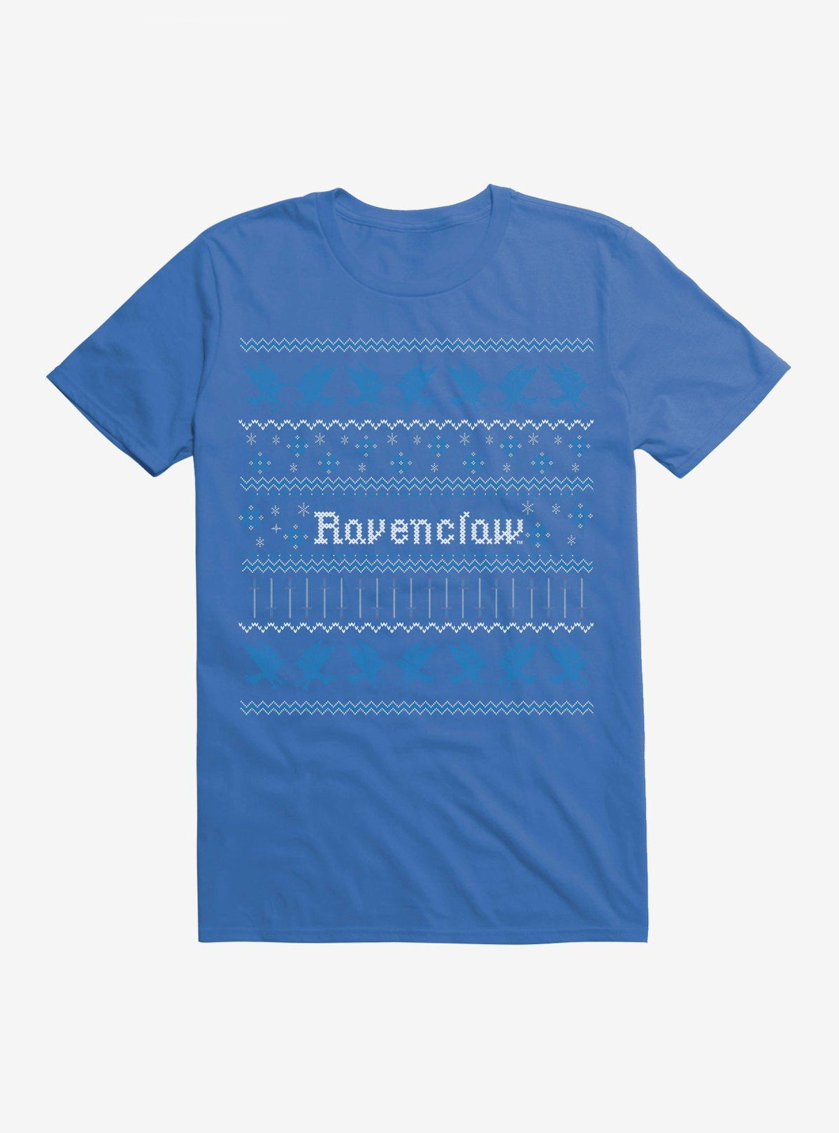 wizard school Ravenclaw Ugly Christmas Pattern T-Shirt