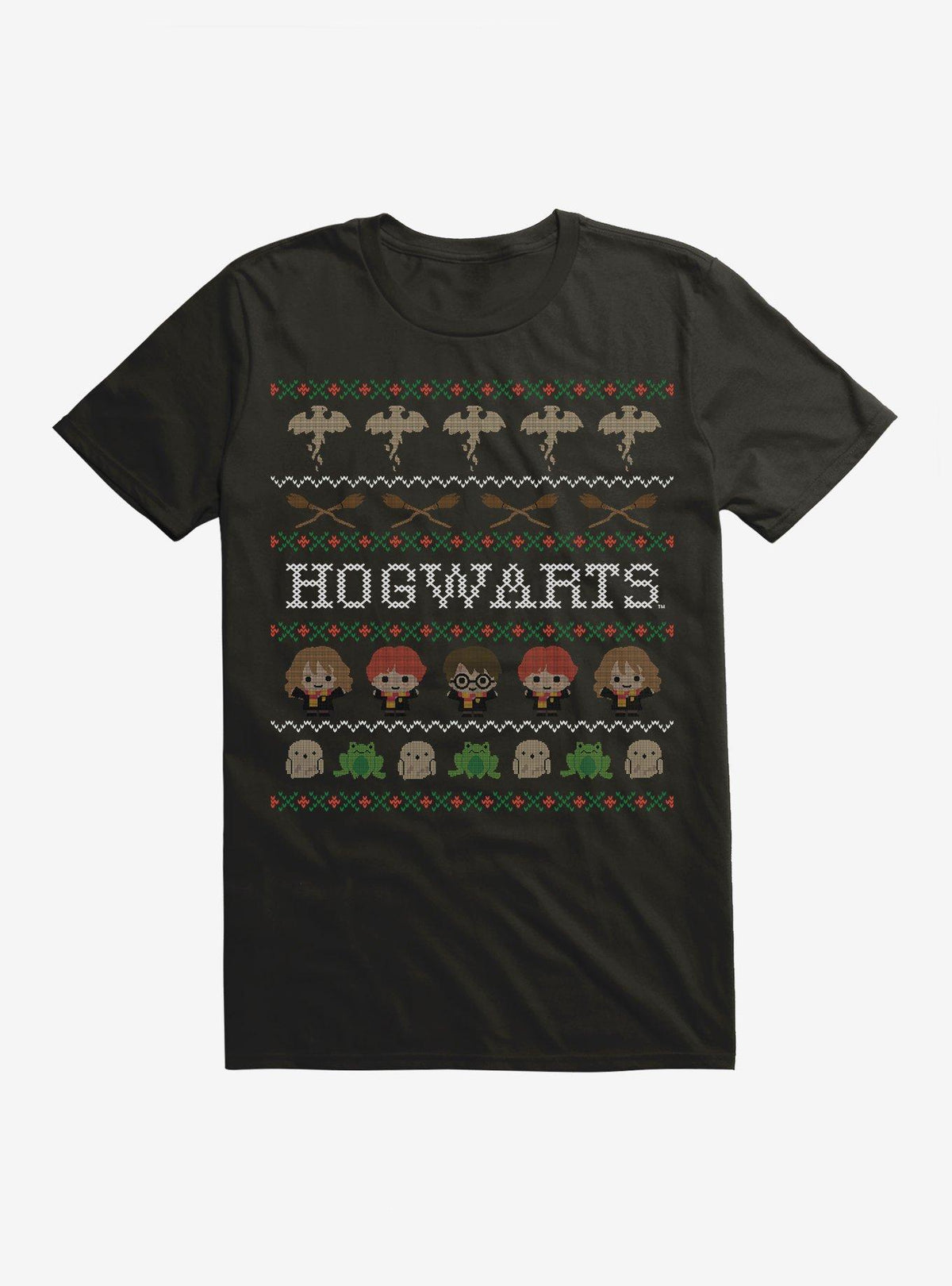 wizard school Hogwarts Ugly Christmas Pattern T-Shirt