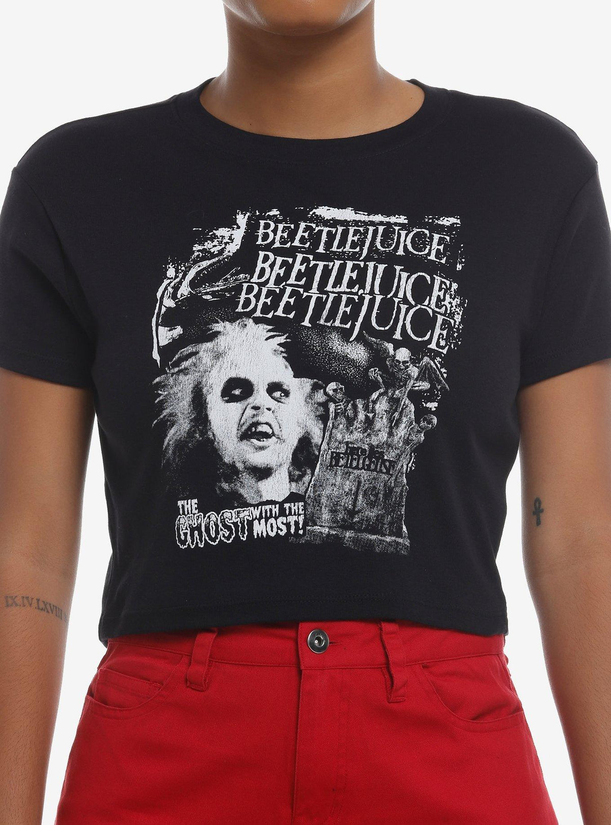Beetlejuice Name Black White Girls Baby T-Shirt