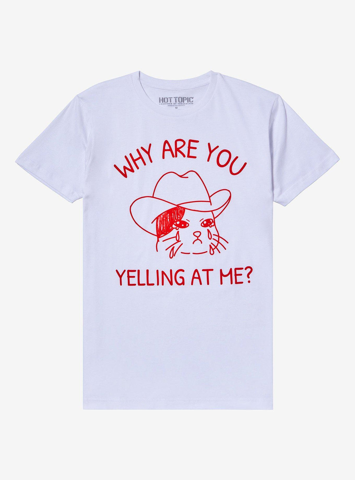 Crying Cat Yelling At Me T-Shirt By FAA Graphica