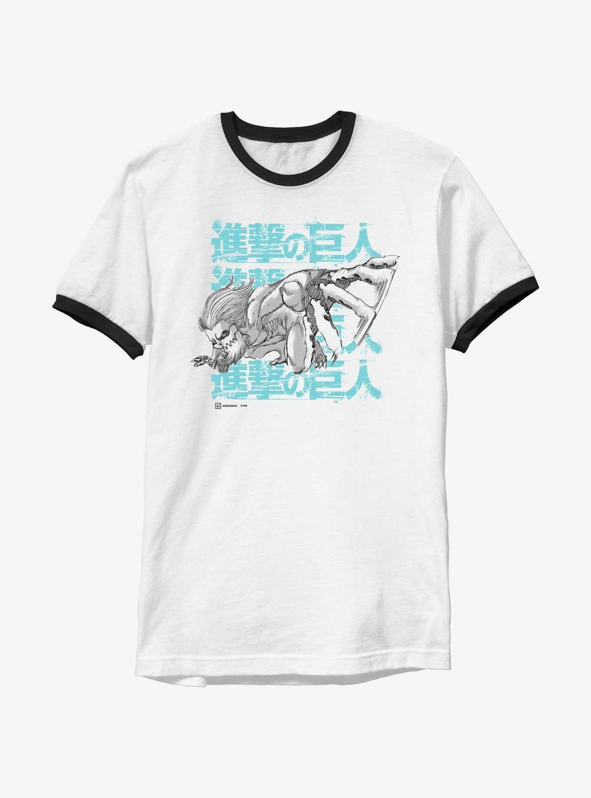 dark fantasy anime Jaw Titan Stack Ringer T-Shirt