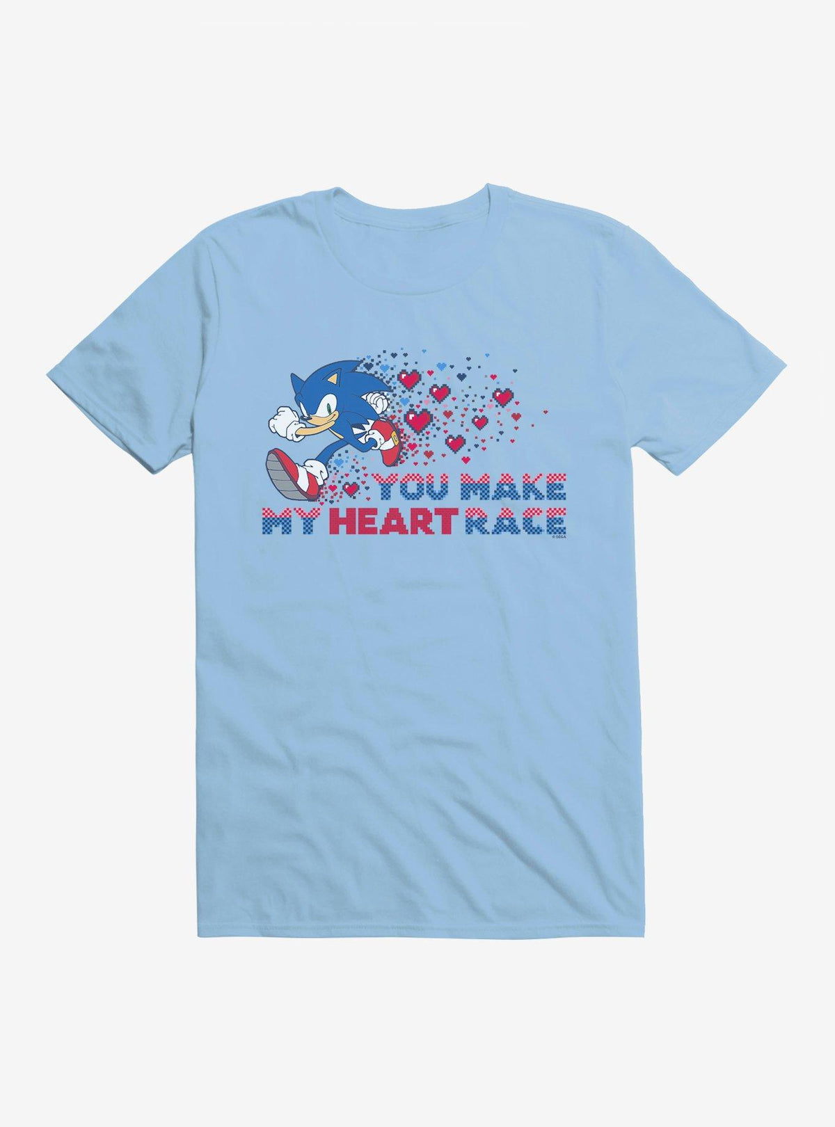 speedy hedgehog Valentine Gaming Heart Race T-Shirt
