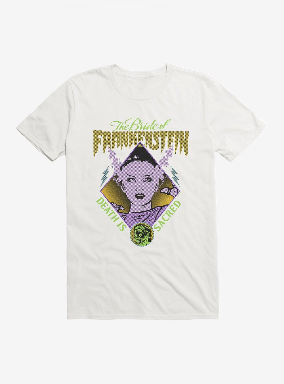 Universal Monsters Bride Of Frankenstein Death Is Sacred T-Shirt 2