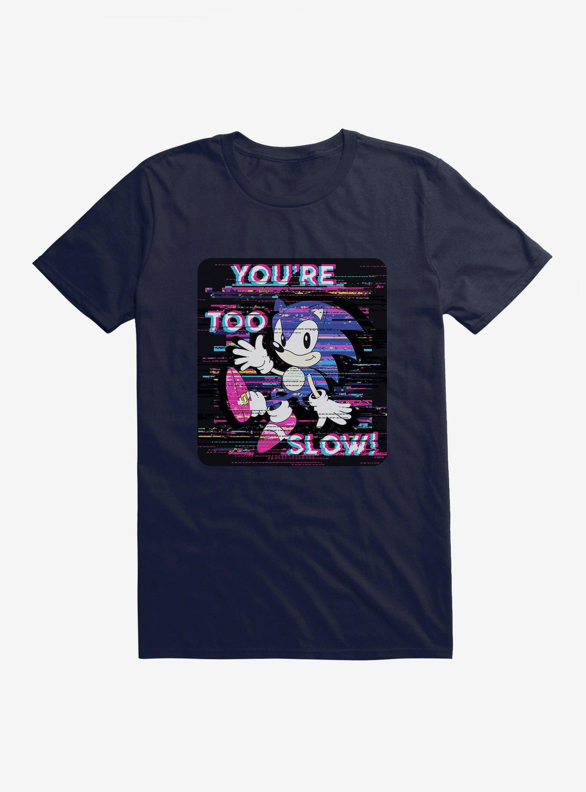 speedy hedgehog Too Slow Glitch T-Shirt