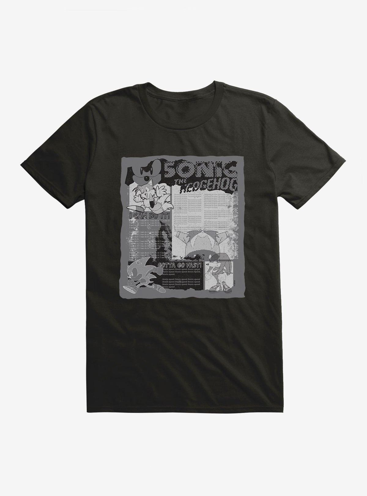 speedy hedgehog Eggman Paper Cutouts T-Shirt